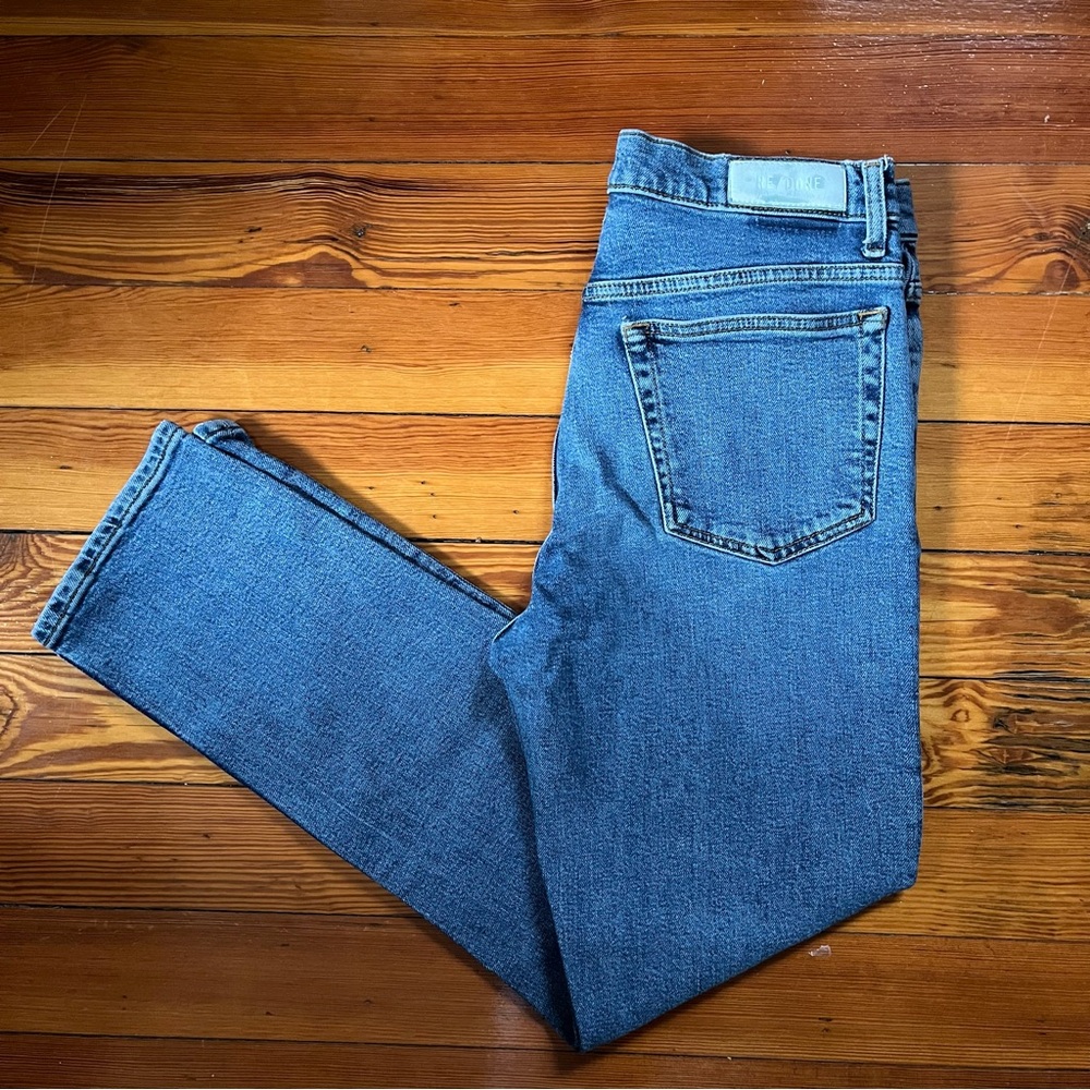 Re/Done Straight Blue Jeans
